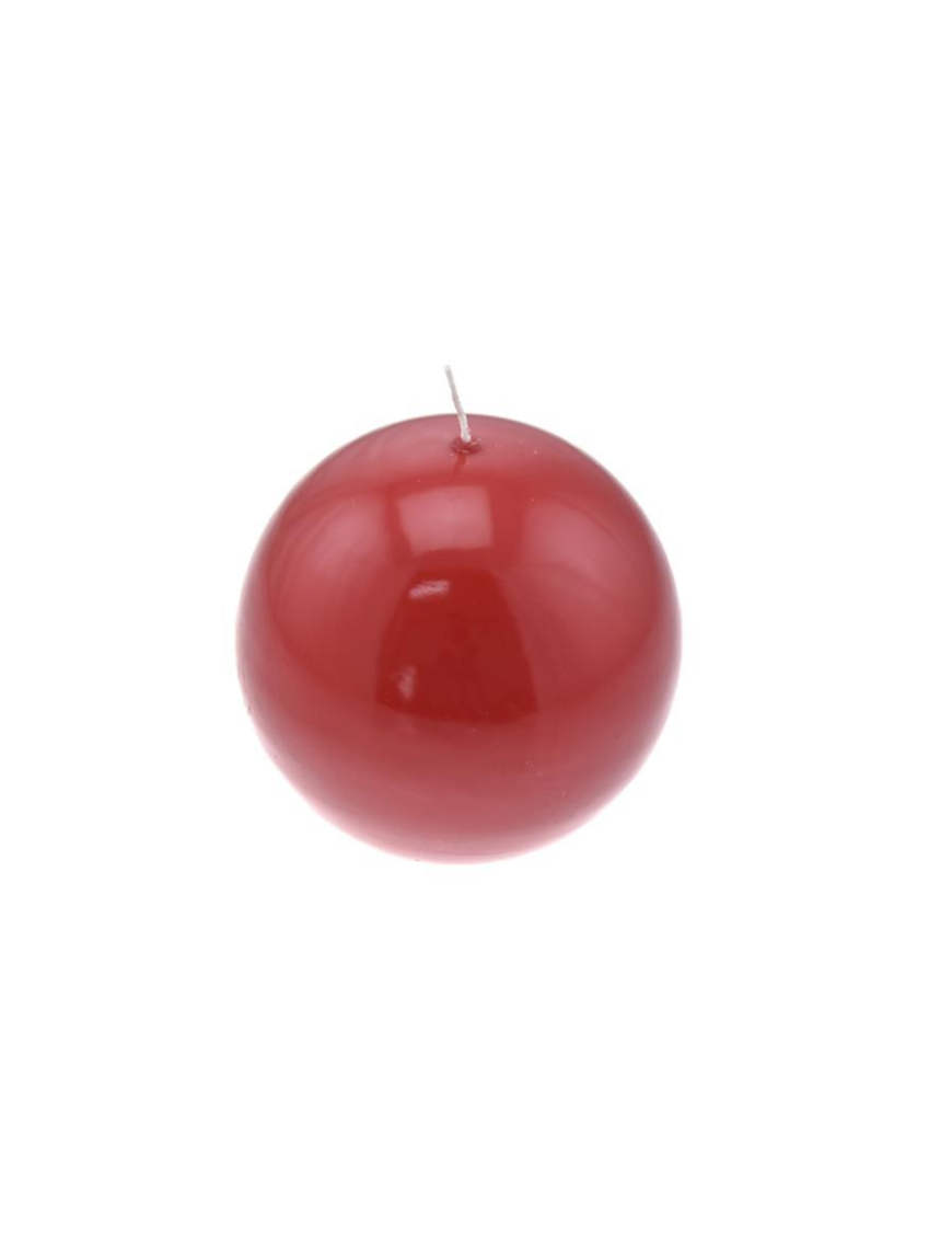 red lacquered sphere shaped candle 7cm red lacquered sphere shaped candle 7cm
